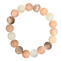 Bracelet Pierre de Lune multicolore 10mm| Dans les Yeux de Gaïa 2
