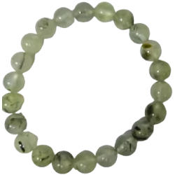 Bracelet en Prehnite 8mm - Lithothérapie - Bien-être - 1 | Dans les Yeux de Gaïa