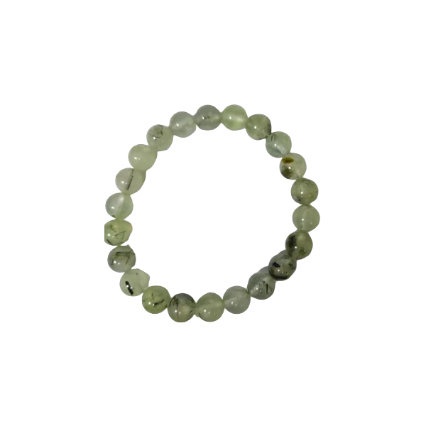 Bracelet en Prehnite 8mm - Lithothérapie - Bien-être - 1 | Dans les Yeux de Gaïa