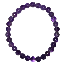 Bracelet en Améthyste 6mm 1 | Dans les yeux de Gaïa