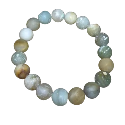 Bracelet en Amazonite multi givrée 10mm | Dans les yeux de Gaïa
