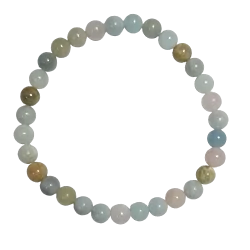 Bracelet en Béryl 6mm | Dans les yeux de Gaïa
