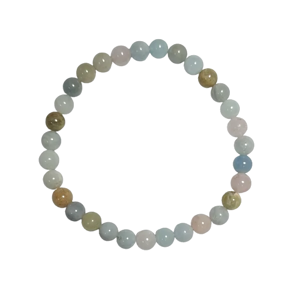Bracelet en Béryl 6mm | Dans les yeux de Gaïa