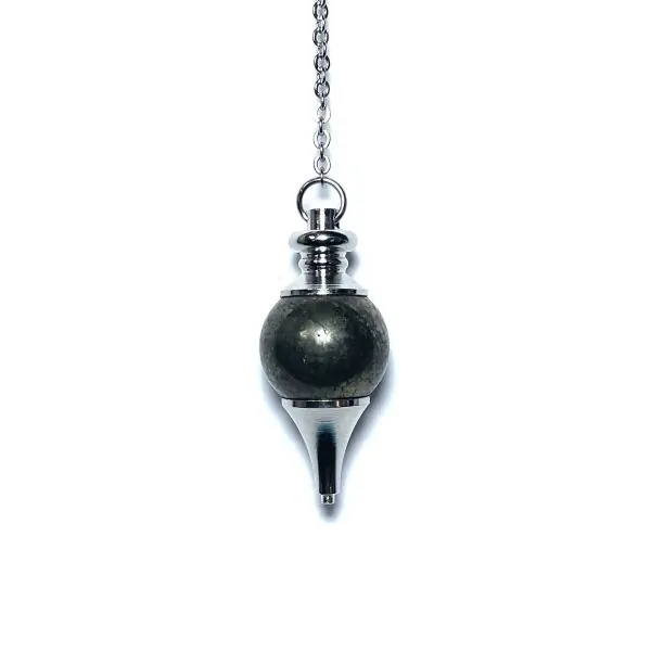 Pendule boule en Pyrite | Dans les Yeux de Gaïa
