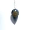 Pendule en Labradorite avec Fleur de vie 1| Dans les Yeux de Gaïa