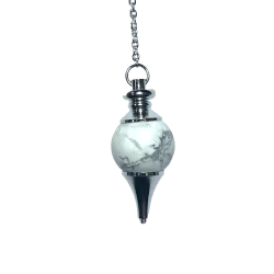 Pendule boule en Howlite 1| Dans les Yeux de Gaïa