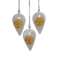Pendule goutte Quartz Rose...