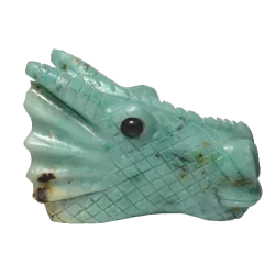 Tête de dragon en Amazonite