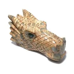 Tête de dragon en Jaspe unique | Dans les Yeux de Gaïa