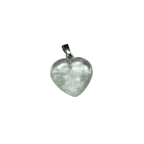Pendentif Coeur en cristal de Roche 1| Dans les Yeux de Gaïa