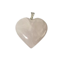 Pendentif en Quartz rose en coeur 1 | Dans les Yeux de Gaïa