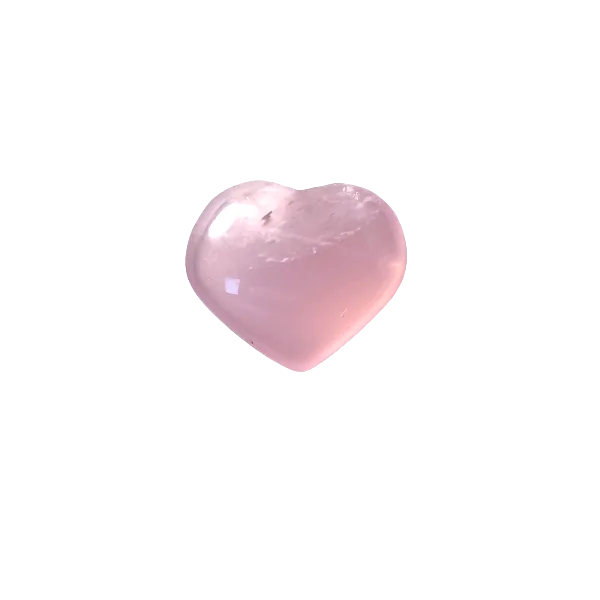 Coeur en Quartz Rose | Dans les Yeux de Gaïa