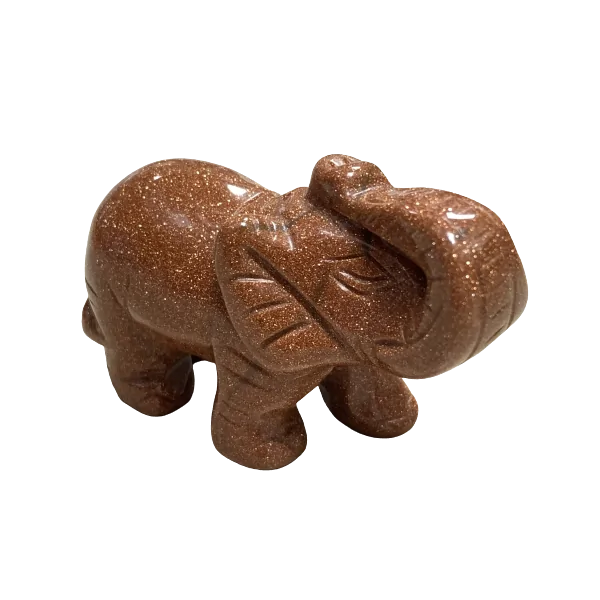 Éléphant en pierre de soleil de synthèse |Dans les Yeux de Gaïa