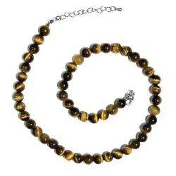 Collier en oeil de tigre 8mm