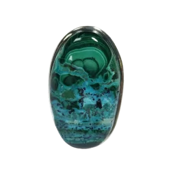 Bague en Chrysocolle sertie argent 925 - Lithothérapie - Face | Dans les Yeux de Gaïa