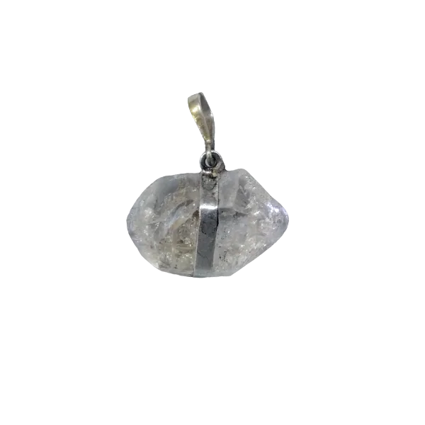 Pendentif Diamant de Herkimer - Face 1 - Lithothérapie | Dans les Yeux de Gaïa