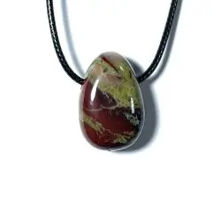 Cabochon Jaspe sang de dragon | Pendentifs en Minéraux | Dans les yeux de Gaïa
