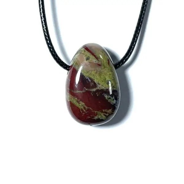 Cabochon Jaspe sang de dragon | Pendentifs en Minéraux | Dans les yeux de Gaïa
