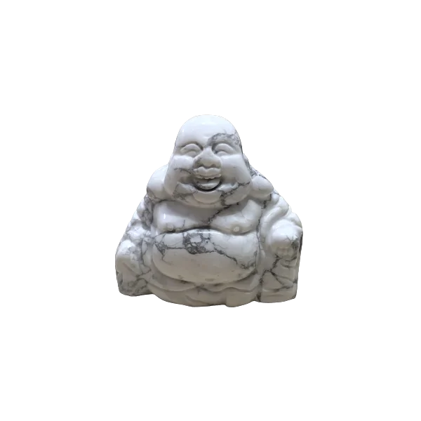 Petit Bouddha rieur en Howlite |Dans les Yeux de Gaïa