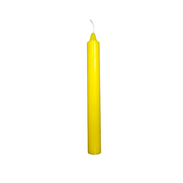 Bougie Jaune type chandelle - Rituel - Prière| Dans les Yeux de Gaïa