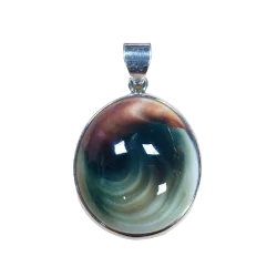 Pendentif Oeil de Sainte Lucie - Dos - Lithothérapie - Bien-être | Dans les Yeux de Gaïa