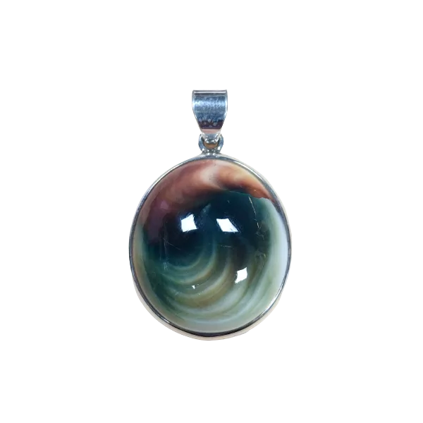 Pendentif Oeil de Sainte Lucie - Dos - Lithothérapie - Bien-être | Dans les Yeux de Gaïa