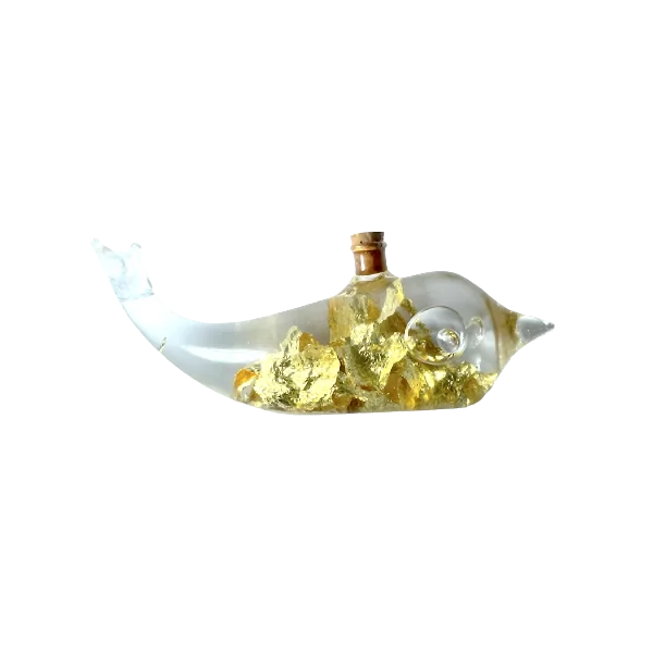 Fiole baleine contenant de l'Or 22 carats 1| Dans les Yeux de Gaïa