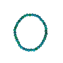 Bracelet Chrysocolle 4mm Taille Enfant - Lithothérapie - Bien-être - 1| Dans les Yeux de Gaïa