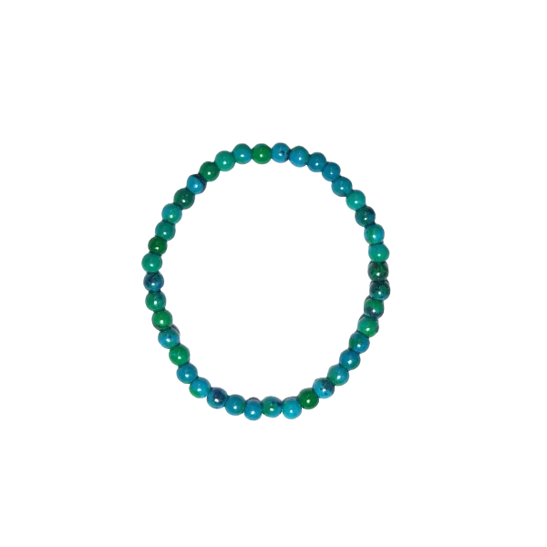 Bracelet Chrysocolle 4mm Taille Enfant - Lithothérapie - Bien-être - 1| Dans les Yeux de Gaïa