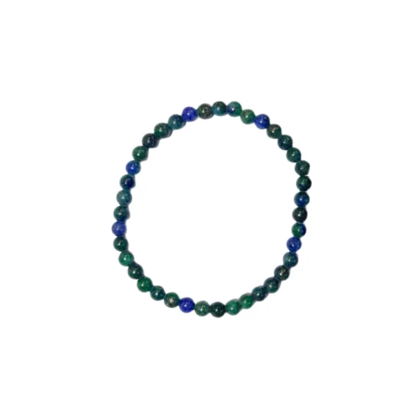 Bracelet en Azurite Malachite 4mm taille Enfant -lithothérapie -bien-être - 1 | Dans les Yeux de Gaïa