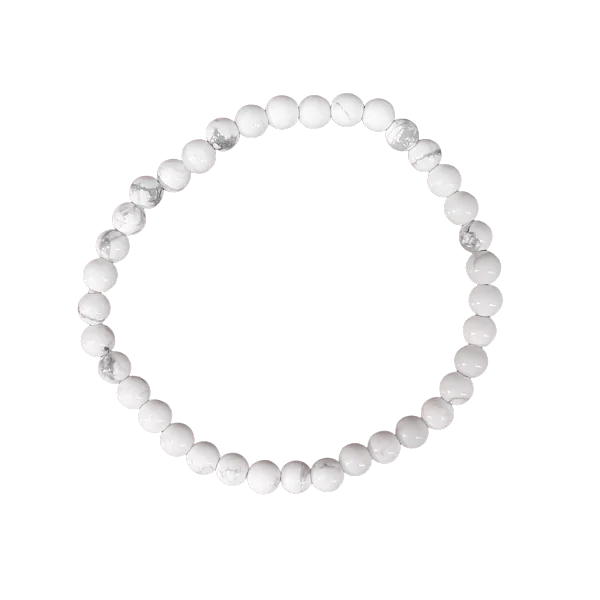 Bracelet en Howlite 4mm taille enfant 1 | Dans les yeux de Gaïa