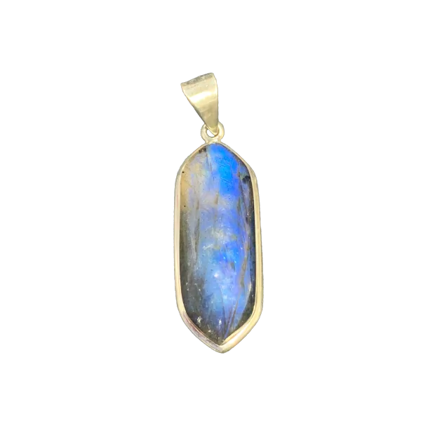 Pendentif en Labradorite sertie sur Argent 925 |Dans les Yeux de Gaïa 1