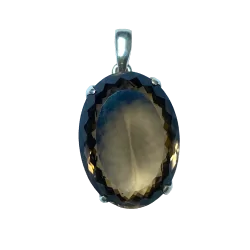 Pendentif en Quartz Fumé facetté | Dans les Yeux de Gaïa 1