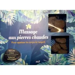 Massage aux pierres chaudes - Coffret - Face | Livres sur le Bien-Être | Dans les yeux de Gaïa