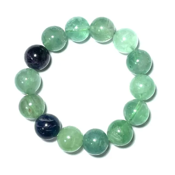 Bracelet 14 mm en Fluorite | Dans les Yeux de Gaïa 1