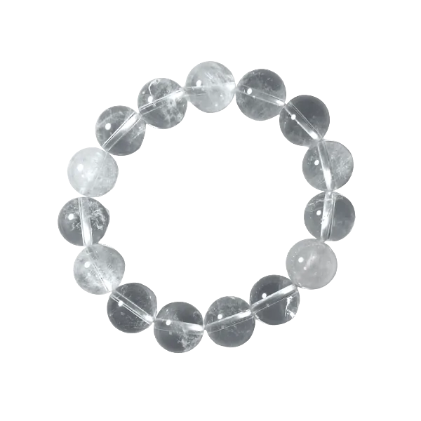 Bracelet 14 mm en Cristal de roche | Dans les Yeux de Gaïa 1