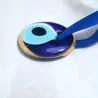 Nazar Boncuk - Oeil Bleu de Protection (Rond Doré). Face 2 | Amulettes, talismans | Dans les yeux de Gaïa