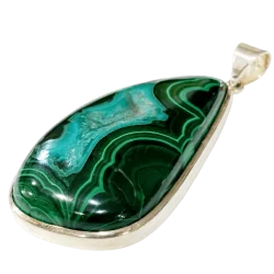 Pendentif en Malachite et...