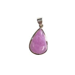 Pendentif en Kunsite vue de face |Dans les yeux de Gaïa