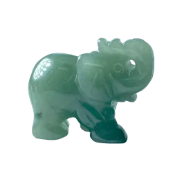 Petit éléphant en Aventurine verte | Dans les Yeux de Gaïa
