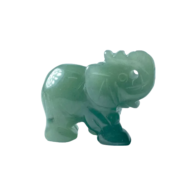 Petit éléphant en Aventurine verte | Dans les Yeux de Gaïa