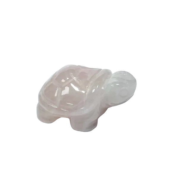 Petite tortue en Quartz Rose | Dans les Yeux de Gaïa