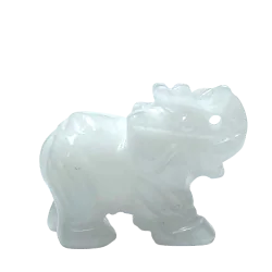 Petite sculpture d'éléphant en Cristal de roche | Dans les Yeux de Gaïa