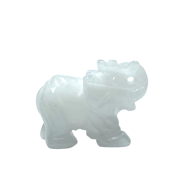 Petite sculpture d'éléphant en Cristal de roche | Dans les Yeux de Gaïa