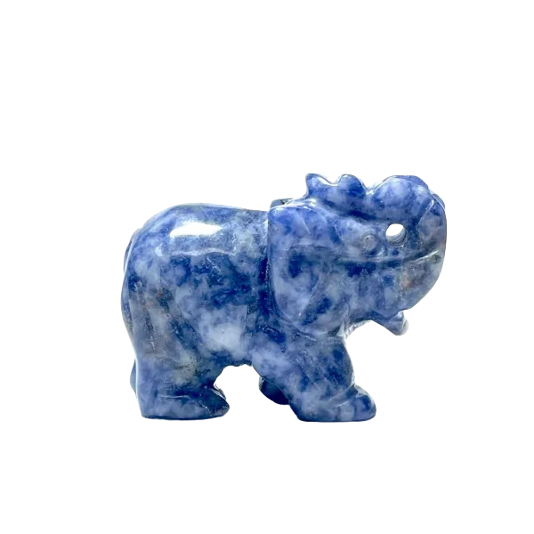 Éléphant en sodalite | Dans les Yeux de Gaïa