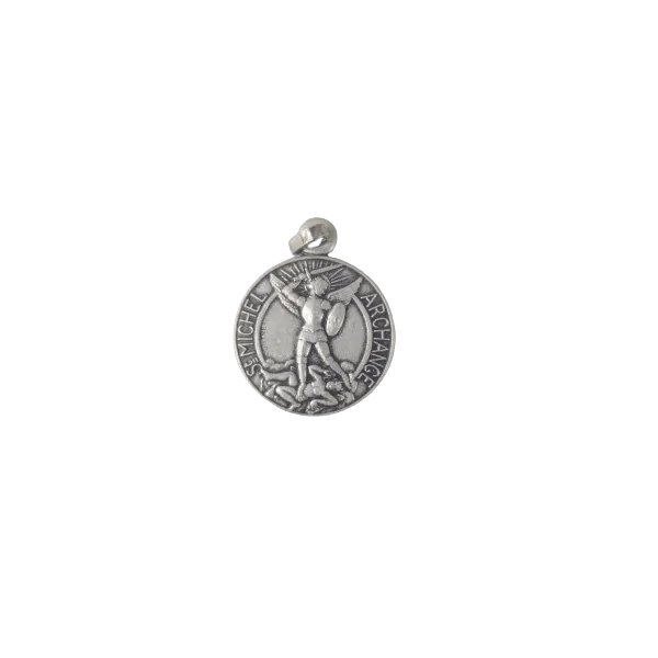 Médaille Saint Michel - Métal Argenté - Face | Médailles | Dans les yeux de Gaïa