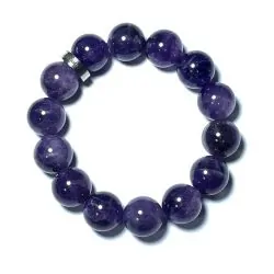 Bracelet en Améthyste 14mm | Dans les Yeux de Gaïa