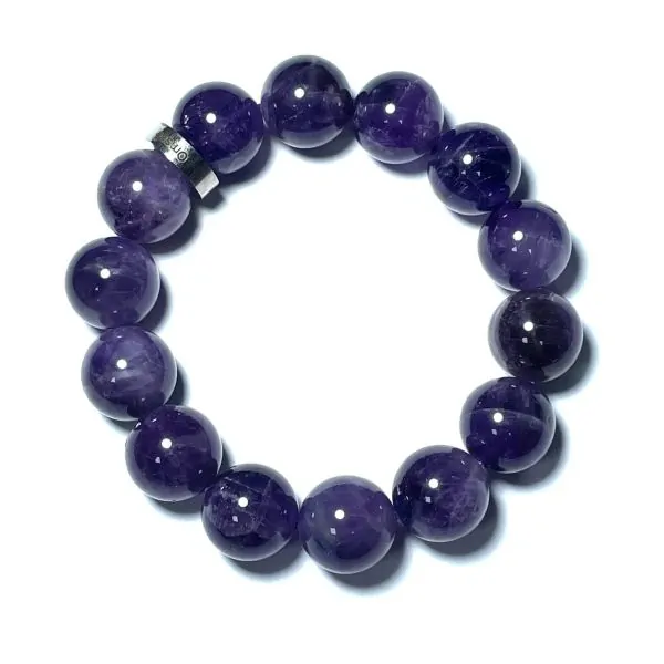 Bracelet en Améthyste 14mm | Dans les Yeux de Gaïa