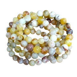 Bracelet en Opale Jaune 8mm