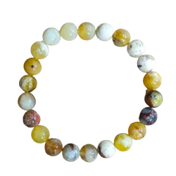 Bracelet en Opale Jaune 8mm 1 | Dans les yeux de Gaïa